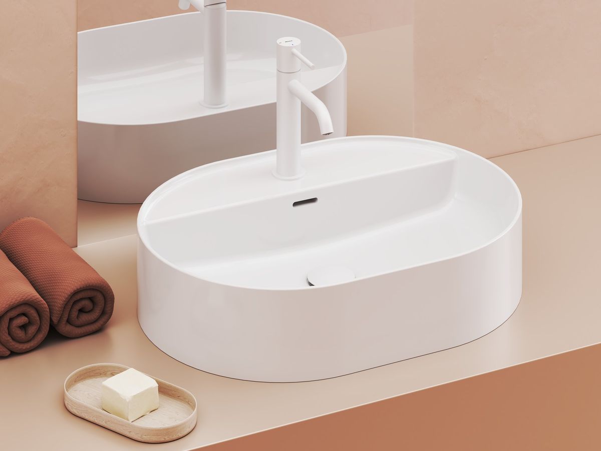 Praustuvo maišytuvas Ravak Espirit BeCool 190 mm be dugno vožtuvo, White Velvet X070395