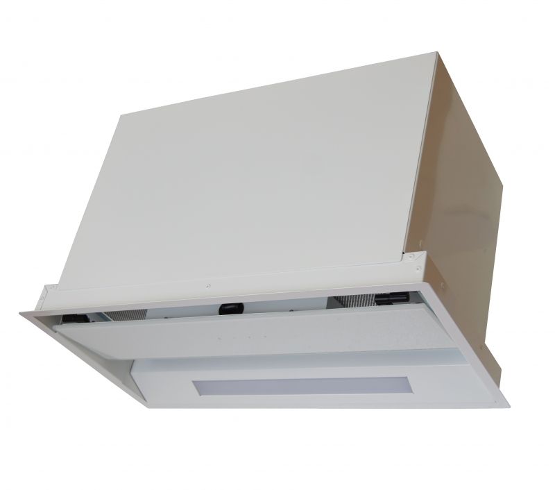 Įmontuojamas 52 cm pločio gartraukis Schlosser HPR52TCWH / GLASS, baltas