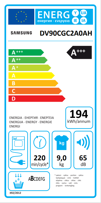 Džiovyklė SAMSUNG DV90CGC2A0AHLE