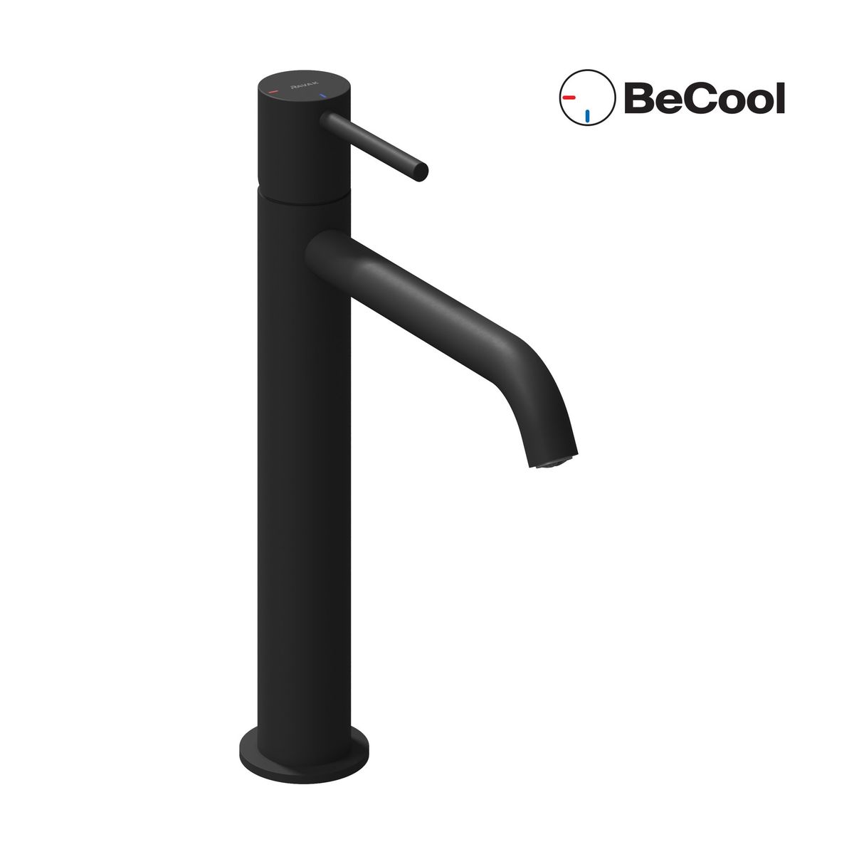 Praustuvo maišytuvas Ravak Espirit BeCool 250 mm be dugno vožtuvo, Black Matt X070402