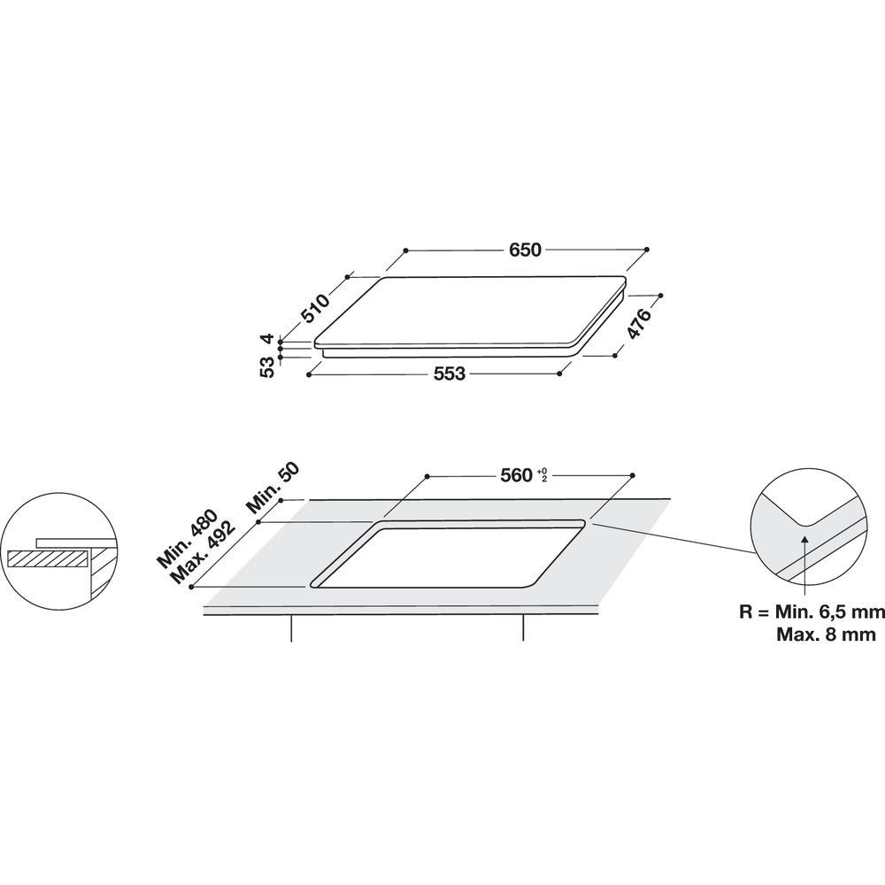 Kaitlentė WHIRLPOOL SMO 658 C/BT/IXL