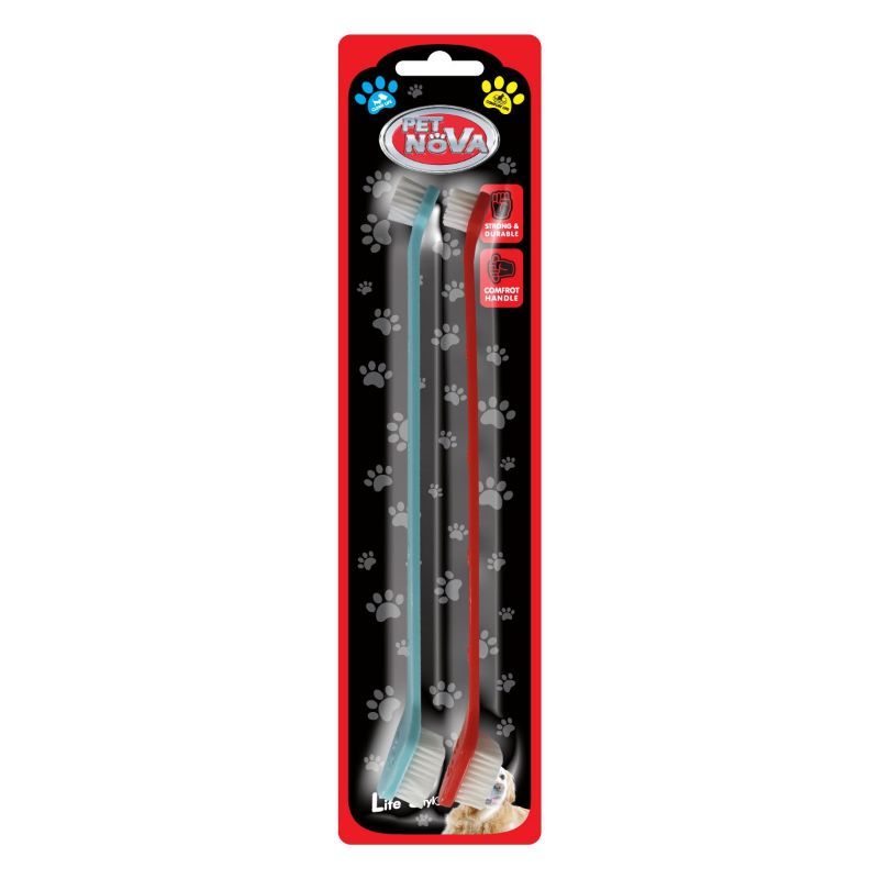 PET NOVA ilgi dantų šepetukai šunims 2vnt 22cm, GRO-TOOTHBRUS