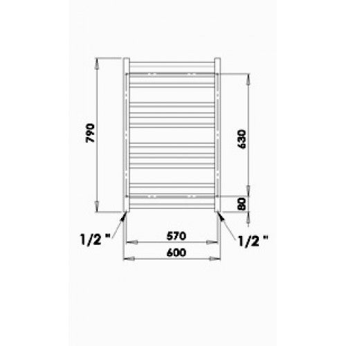 Rankšluosčių džiovintuvas PMH Avento 60x79 cm, baltas, AV2W Rankšluosčių džiovintuvas PMH Avento 60x79 cm, baltas, AV2W