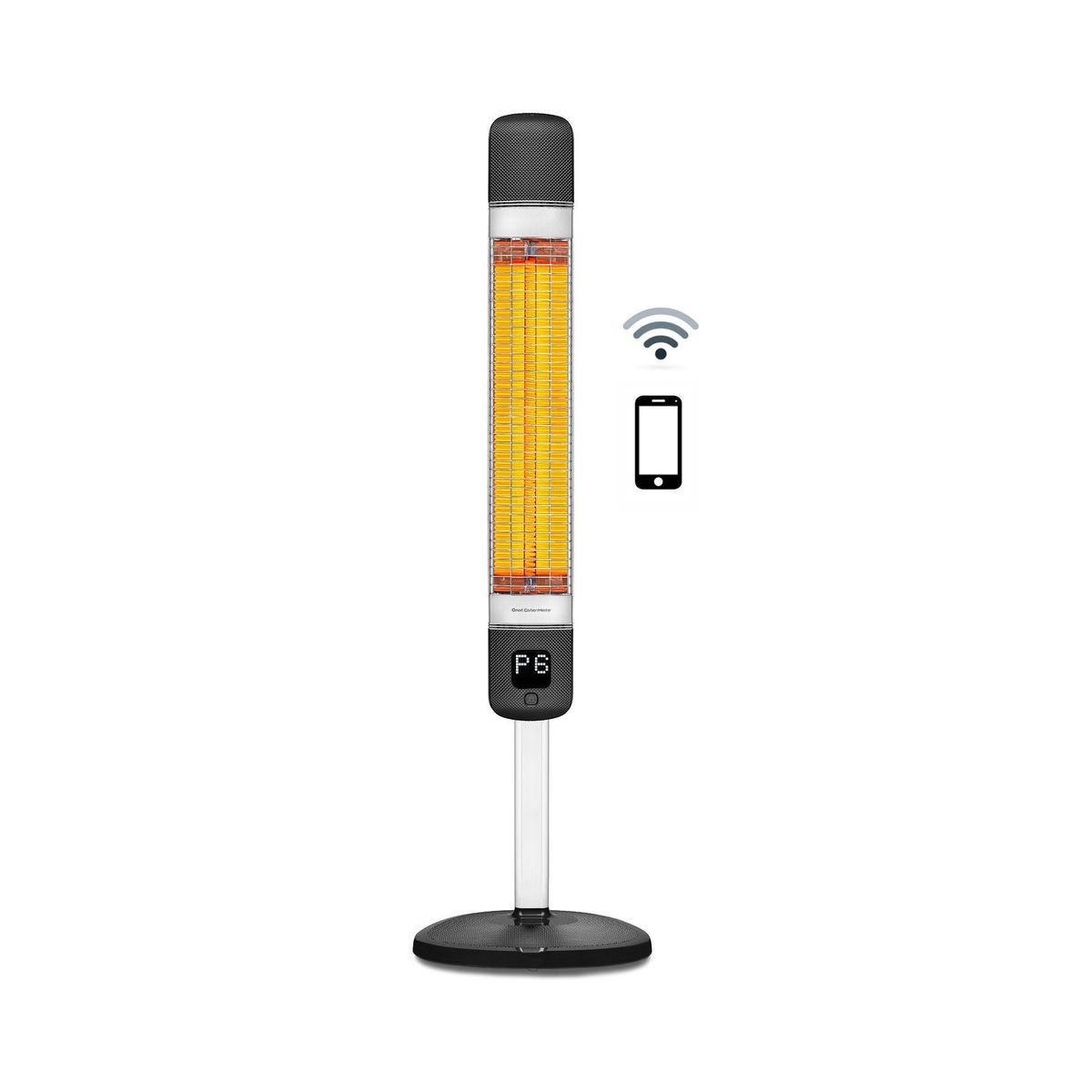 Infraraudonųjų spindulių šildytuvas “Mila-WiFi” 2500W, juodas