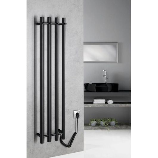 Elektrinis rankšluosčių džiovintuvas Sapho Papinado 26,3x120 cm, matinė juoda Elektrinis rankšluosčių džiovintuvas Sapho Papinado 26,3x120 cm, matinė juoda