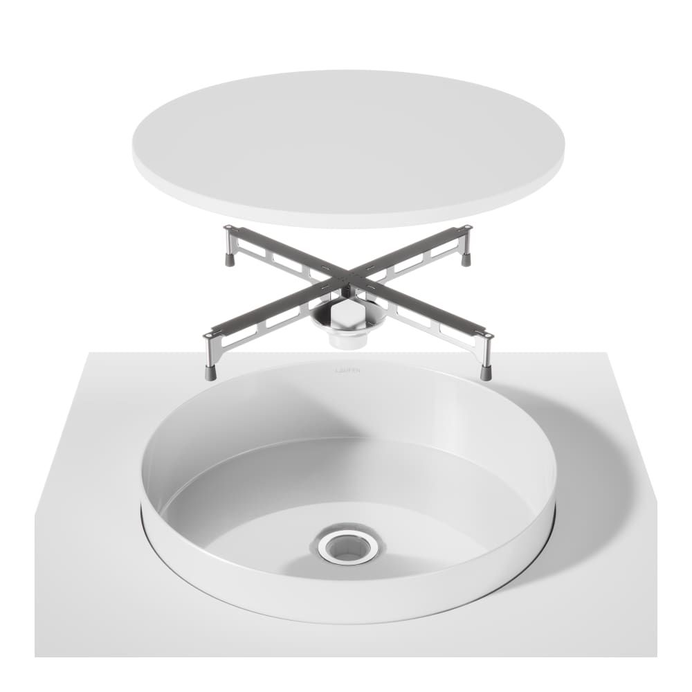Įleidžiamas praustuvas LAUFEN IN & OUT 40 cm, baltas, H517IO40001121 Įleidžiamas praustuvas LAUFEN IN & OUT 40 cm, baltas, H517IO40001121