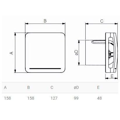 Ventiliatorius Soler &amp; Palau ECOAIR DESIGN S (90-260V 50/60HZ) RE