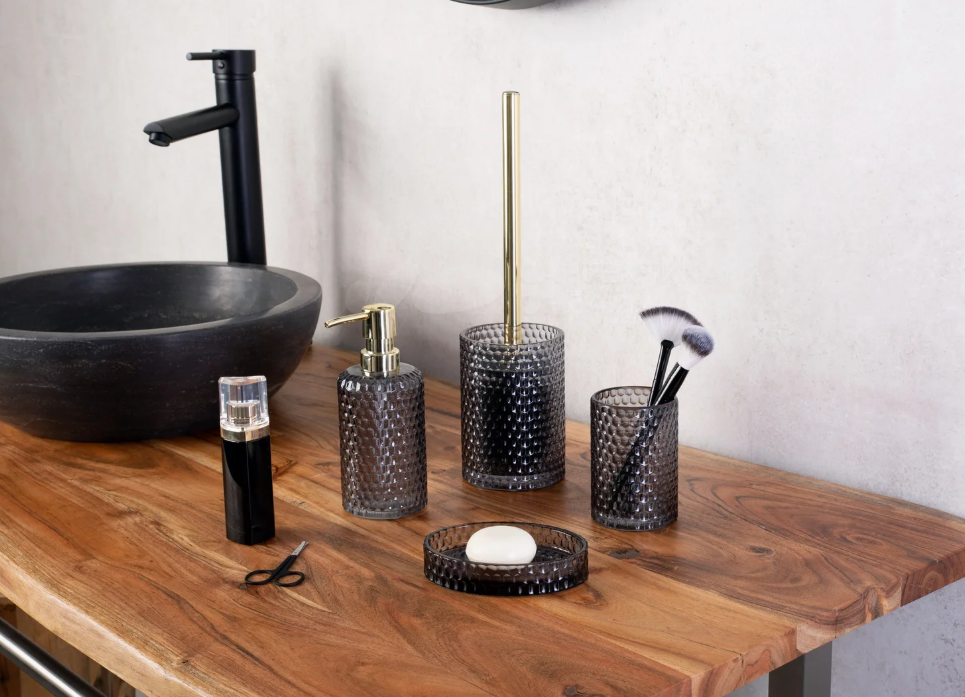 Stiklinė Ridder Sherine, skaidri, stiklinė, pilka, 2166107