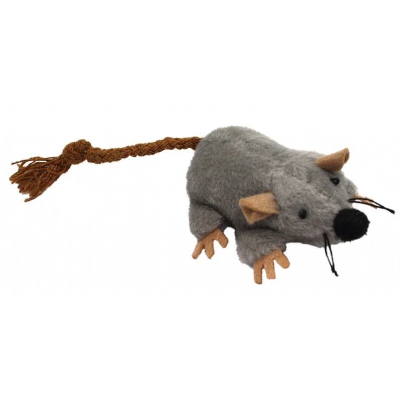 PET NOVA Plush Mouse pliušinė pelė katėms 7x5cm 3vnt, CAT-MOUSE-GR-7