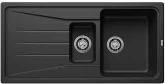 Silgranitinė plautuvė BLANCO SONA 6 S SILG PDUR Juoda O.ZUB O.AF