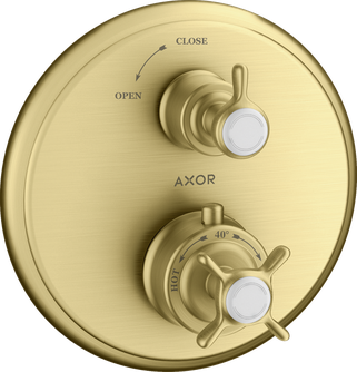 Potinkinis termostatinis dušo maišytuvas AXOR Montreux, Brushed Brass, 16800950