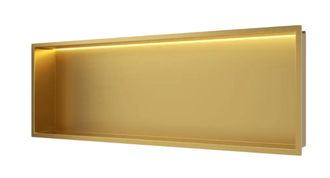 Įleidžiama sieninė lentyna Balneo Wall Box LED aukso sp., 30x90x10 cm, B0101030109-3