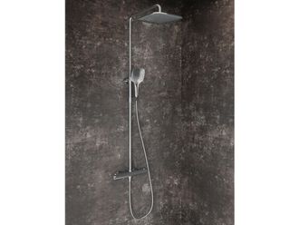 Dušo stovas Ravak Flat , su termostatiniu maišytuvu ir dušo komplektu, reguliuojamas, chromas X070442