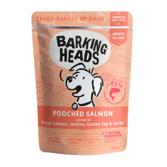 BARKING HEADS Pooched Salmon konservai šunims su lašiša 300g 10vnt, BWSL300