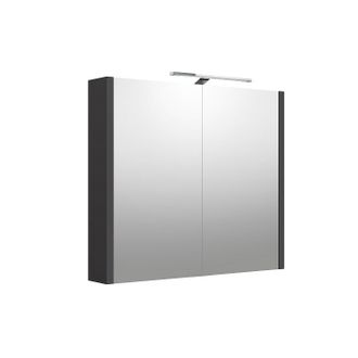 Veidrodinė spintelė su apšvietimu Kame Urban, LED, IP44, pilka matinė, 80 cm, 2002505