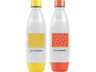 Gėrimų gazavimo aparato SodaStream vandens buteliai Fuse, 1l, 2 vnt, arbūzas/ananasas