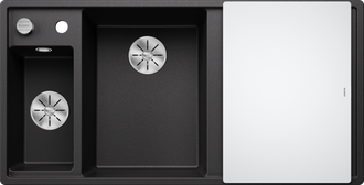 Silgranitinė plautuvė BLANCO AXIA III 6 S LI SILG PDUR Antracitas Z.GL InFino M.AF