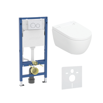 WC komplektas Geberit AquaClean Alba Basic su Duofix Delta 12 cm balta, AQAL12B00111