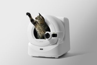 Savaime išsivalantis kačių tualetas PetKit Purbot Ultra, baltas + DOVANA Maišeliai Petkit litter box Purobot ULTRA- 3 vnt