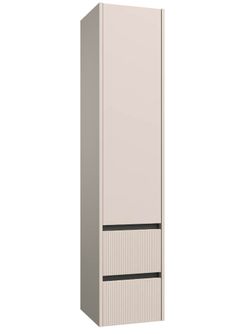 Ūkinė spintelė Raguvos Baldai Urban su vienom durelėm, dviem stalčiukais, juodo aliuminio profiliu, pilkas kašmyras, 35 cm, 203521106