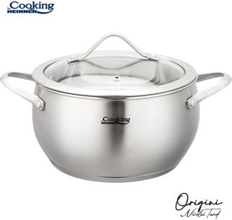 Puodas nerūdijančio plieno su teflono danga 3.3L 20x11cm HR-RW-T033 HEINNER