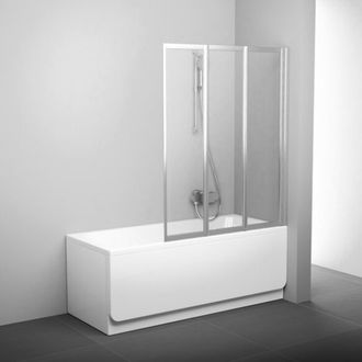 Vonios sienelė Ravak VS3 115 satin + stiklas Transparent, 795S0U00Z1