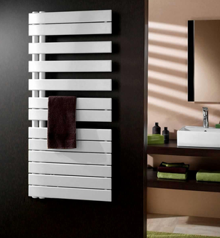 Rankšluosčių džiovintuvas Zehnder Roda Spa Asym 118,3x55 cm, balta, dešinė, ROFR-120-055