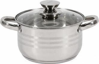 Puodas nerūdijančio plieno su teflono danga 2.5L 18x10.5cm HR-HJ-025 HEINNER