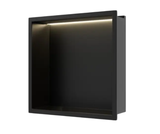 Įleidžiama sieninė lentyna Balneo Wall Box LED juodos sp., 30x30x10 cm, B0101020109-1