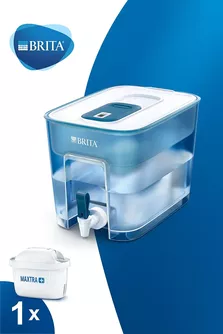 Didelės talpos profesionalus BRITA vandens filtravimo indas Flow (8,2l) mėlynas + kasetė BRITA Maxtra 4006387130350,1052727