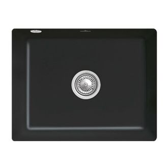 Plautuvė Villeroy & Boch SUBWAY 60 SU 545x440 mm, mont. po stalviršiu, keramikinė, Pure Black, 331001R7
