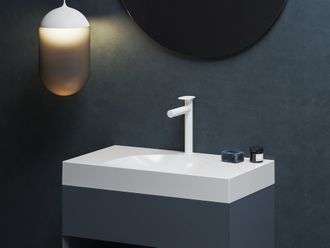 Praustuvo maišytuvas Ravak Spring SG 014.00, be dugno vožtuvo, baltas matinis X070566