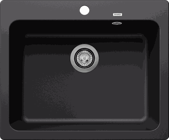 Plautuvė BLANCO NAYA 6 SILGRANIT PuraDur Black 61,5x51cm, 525941