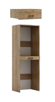 Spintelė ADK Meble OLTINO skalbimo mašinai ir džiovyklei, su lentynėle viršuje, medžio sp., OLTINO W1