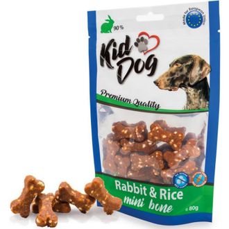 KIDDOG Bones kauliukai triušiena su ryžiais 80g (150), A04820