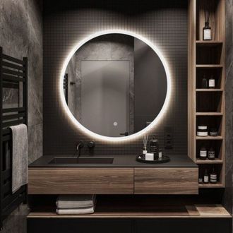 Apvalus vonios veidrodis Madrid 80 su LED apšvietimu, M3051TDCAB