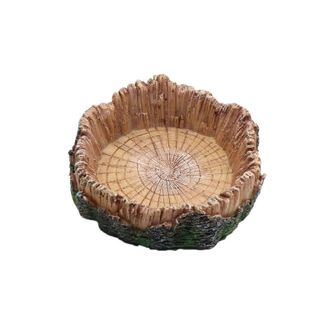 REP NOVA kelmo imitacijos dubuo 11x11x3cm, REP-DISH-WOOD-R