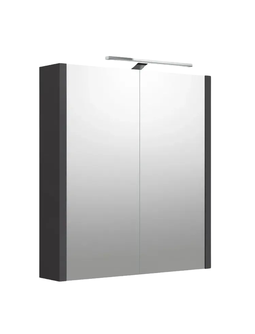 Veidrodinė spintelė su apšvietimu Raguvos Baldai Urban, LED, IP44, pilka matinė, 60 cm, 2002305