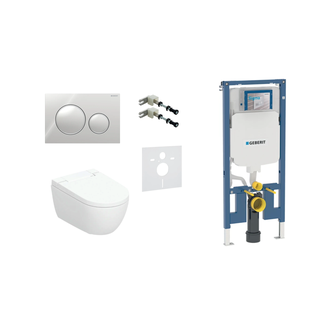 Geberit AquaClean Alba Comfort komplektas su Duofix Sigma 8 cm WC potinkine montavimo sistema