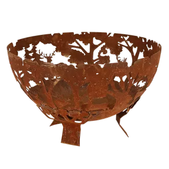 Dekoratyvinė laužavietė, rūdinto plieno, 58 x 58 x 36,6 cm