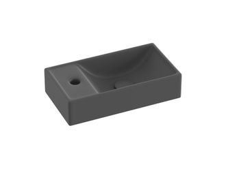 Praustuvas Veda Ravak Wall 40 K Mini, su skyle maišytuvui, antracitas, XJXL3240000