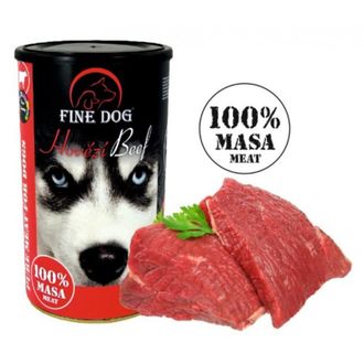 FINE DOG 100% konservas šunims su jautiena 1200g (8), RAP340