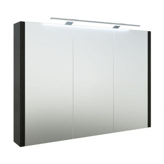 Veidrodinė spintelė Serena su LED apšvietimu 100 cm juodas ąžuolas