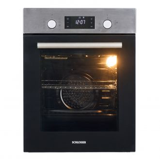 45 cm pločio kompaktinė orkaitė Schlosser OE459DTXTL, ner. pl spalvos