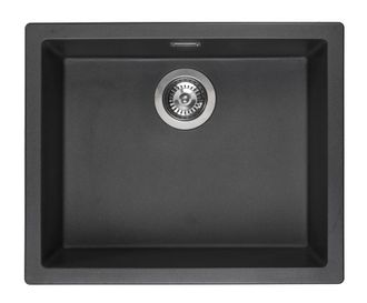 Granitinė plautuvė Reginox Amsterdam 50, 560 x 460 mm, Black Silvery R30844