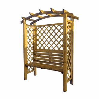Medinė arka Pergola su suoliuku