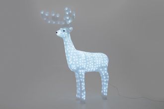 Šviečianti dekoracija Finnlumor Acrylic Reindeer 400 LED, balta, 120 cm, 6410413060784