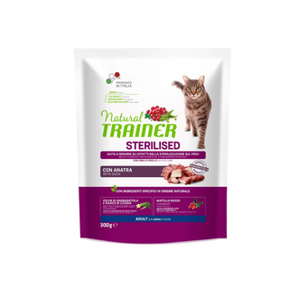 NATURAL TRAINER Cat adult Sterilised DUCK su antiena 300g, 965693