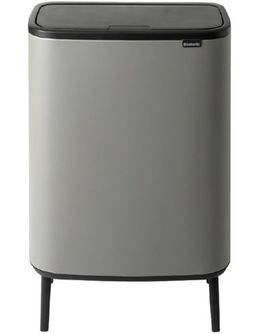 Šiukšlių dėžė Brabantia Bo Touch Bin Hi 2x30L, mineral concrete grey 130663