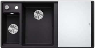 Silgranitinė plautuvė BLANCO AXIA III 6 S LI SILG PDUR Juoda Z.GL InFino M.AF